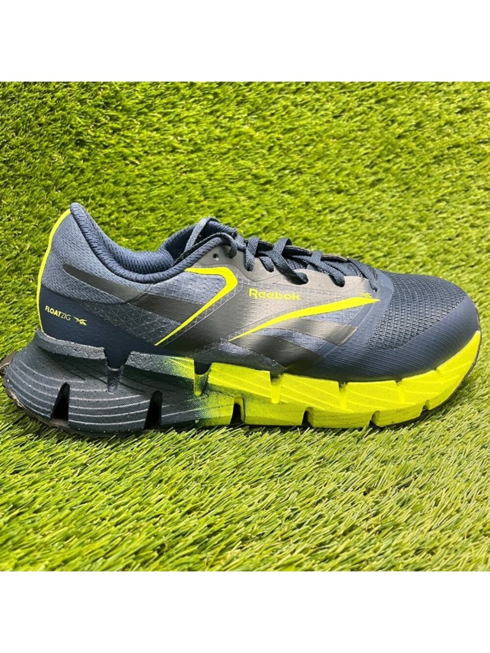 Reebok FloatZig Mens Size 9.5E Blue Yellow Composite Toe Safety Working Shoes